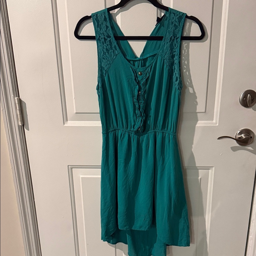 Mine Teal High Low Dress